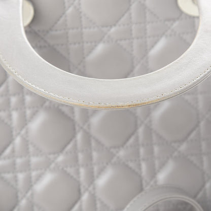 Christian Dior Lambskin Cannage Medium Lady Dior Grey 13 of 13