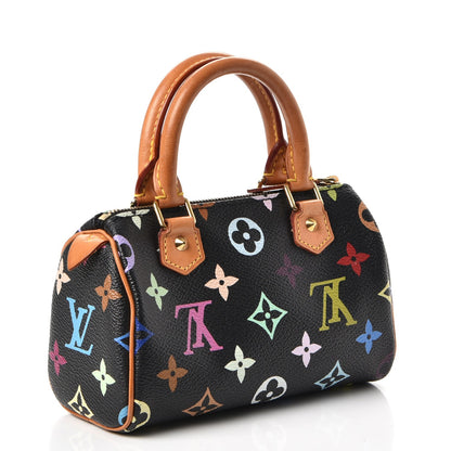 Louis Vuitton Monogram Multicolor Mini Sac HL Speedy Black 3 of 7