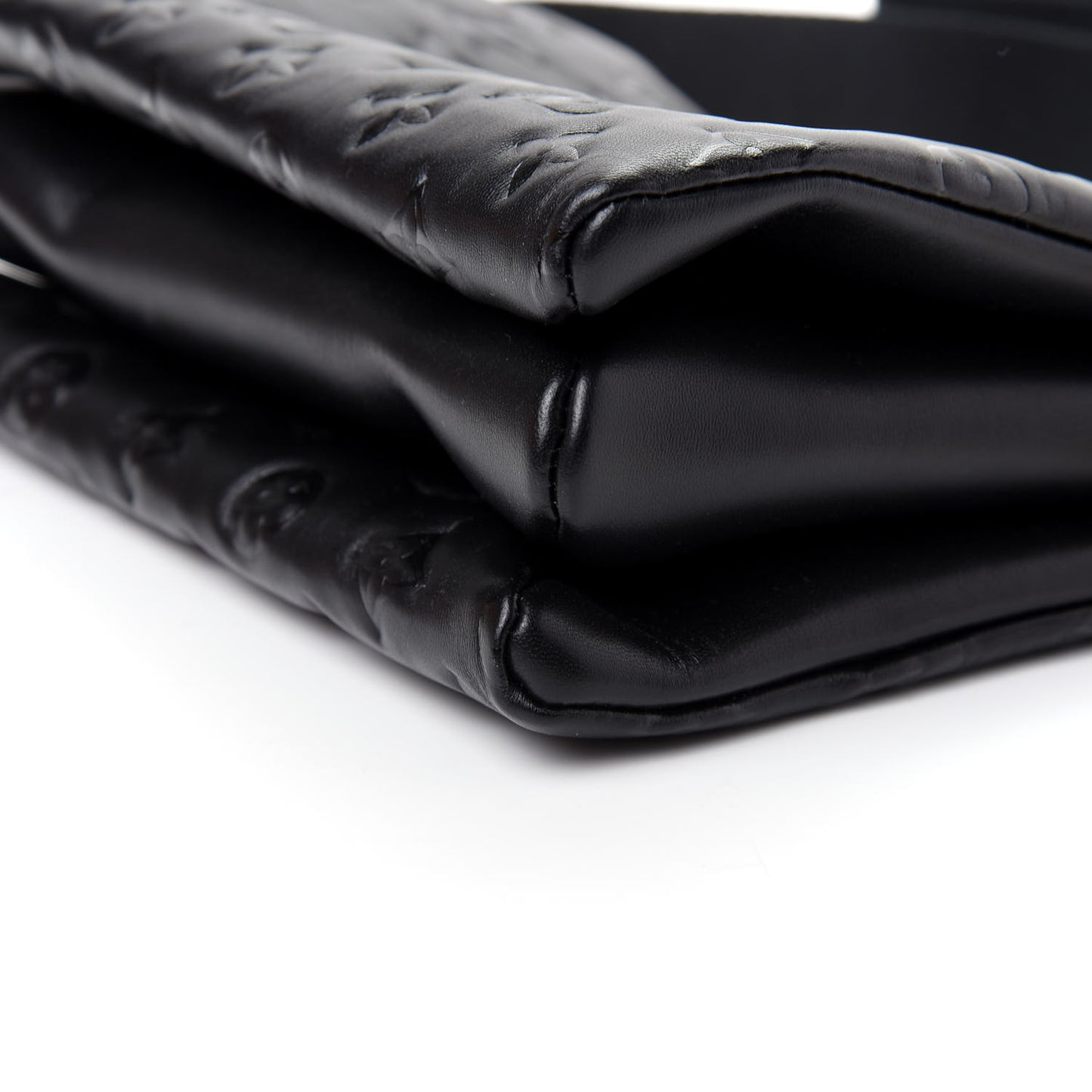 Lambskin Embossed Monogram Coussin PM Black