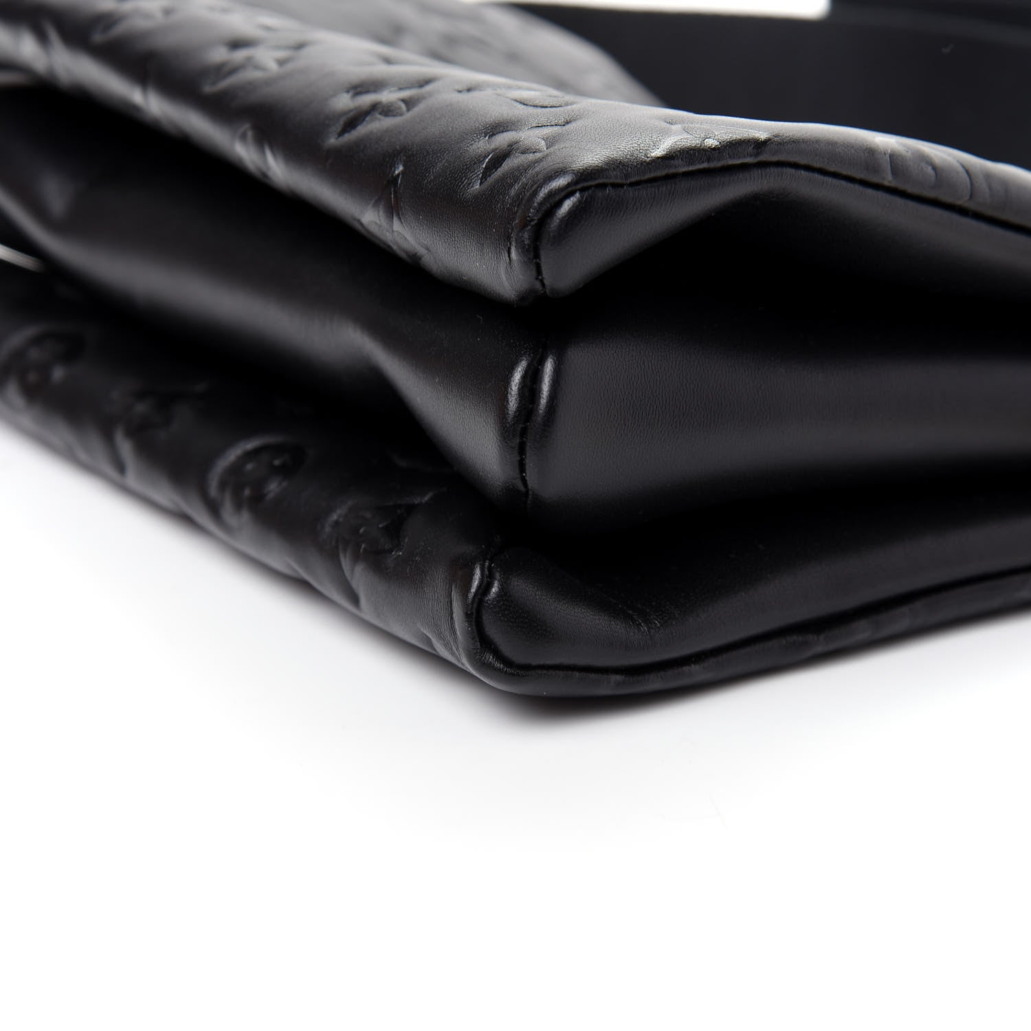 Louis Vuitton Lambskin Embossed Monogram Coussin PM Black 7 of 10