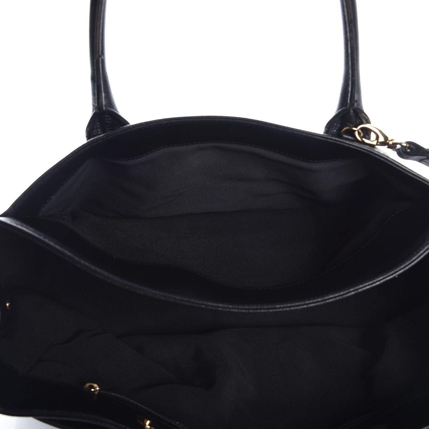 Calfskin Cerf Executive Shopper Tote Black