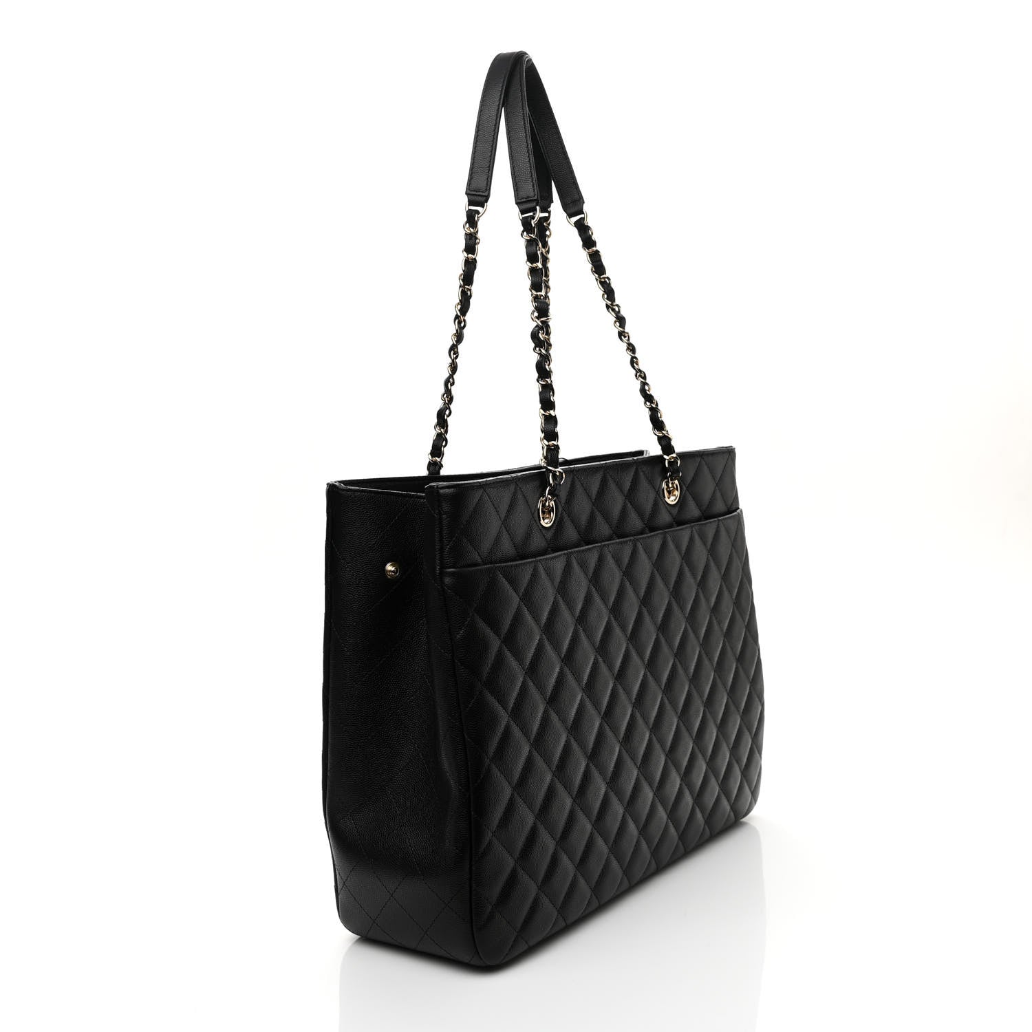 Chanel Caviar Quilted Large Shopping Tote Black 3 of 10