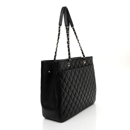 Chanel Caviar Quilted Large Shopping Tote Black 3 of 10