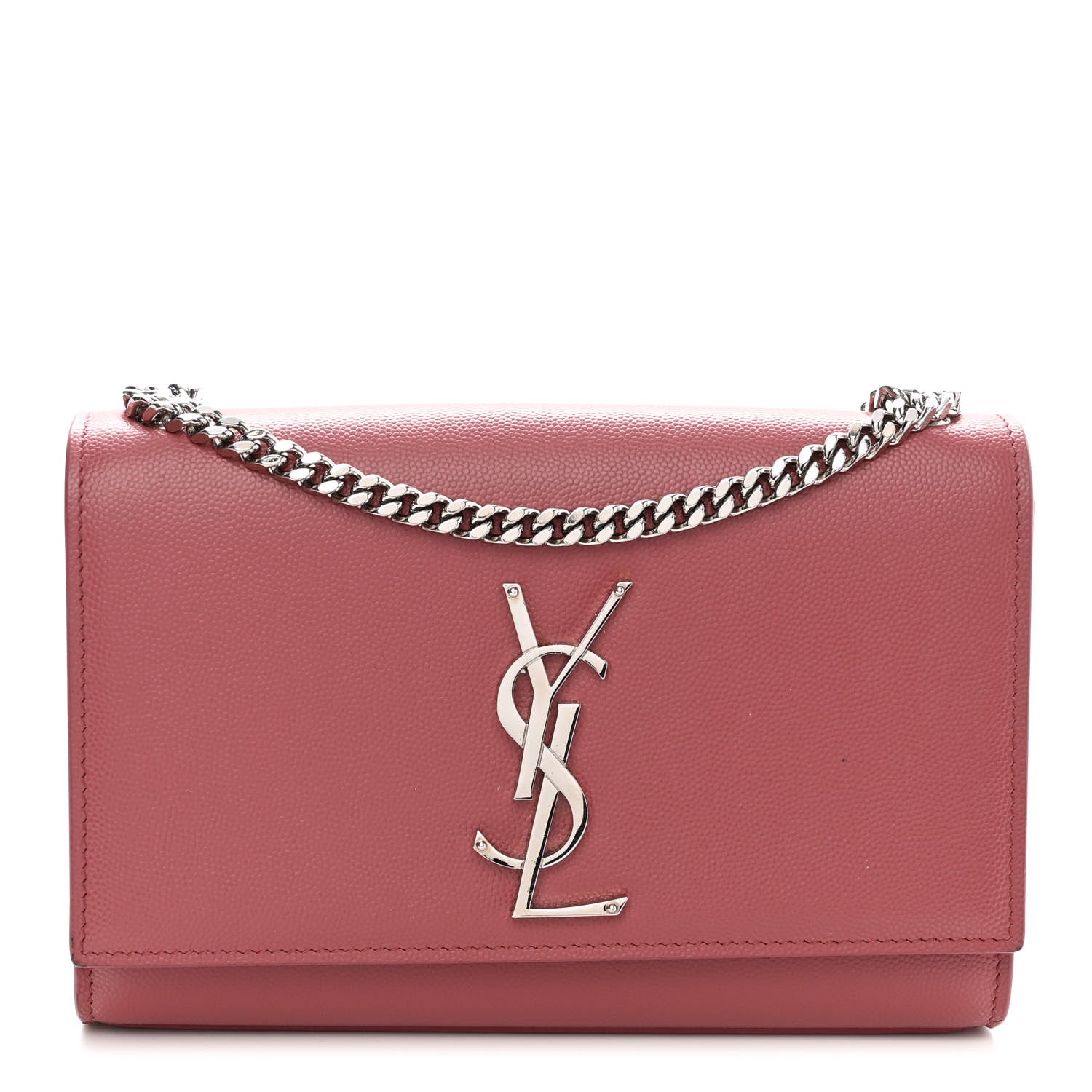 Saint Laurent Grain De Poudre Small Classic Monogram Kate Satchel Mystic Rose 1 of 10