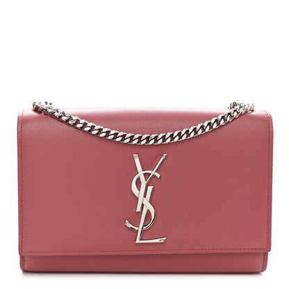 Saint Laurent Grain De Poudre Small Classic Monogram Kate Satchel Mystic Rose 1 of 10