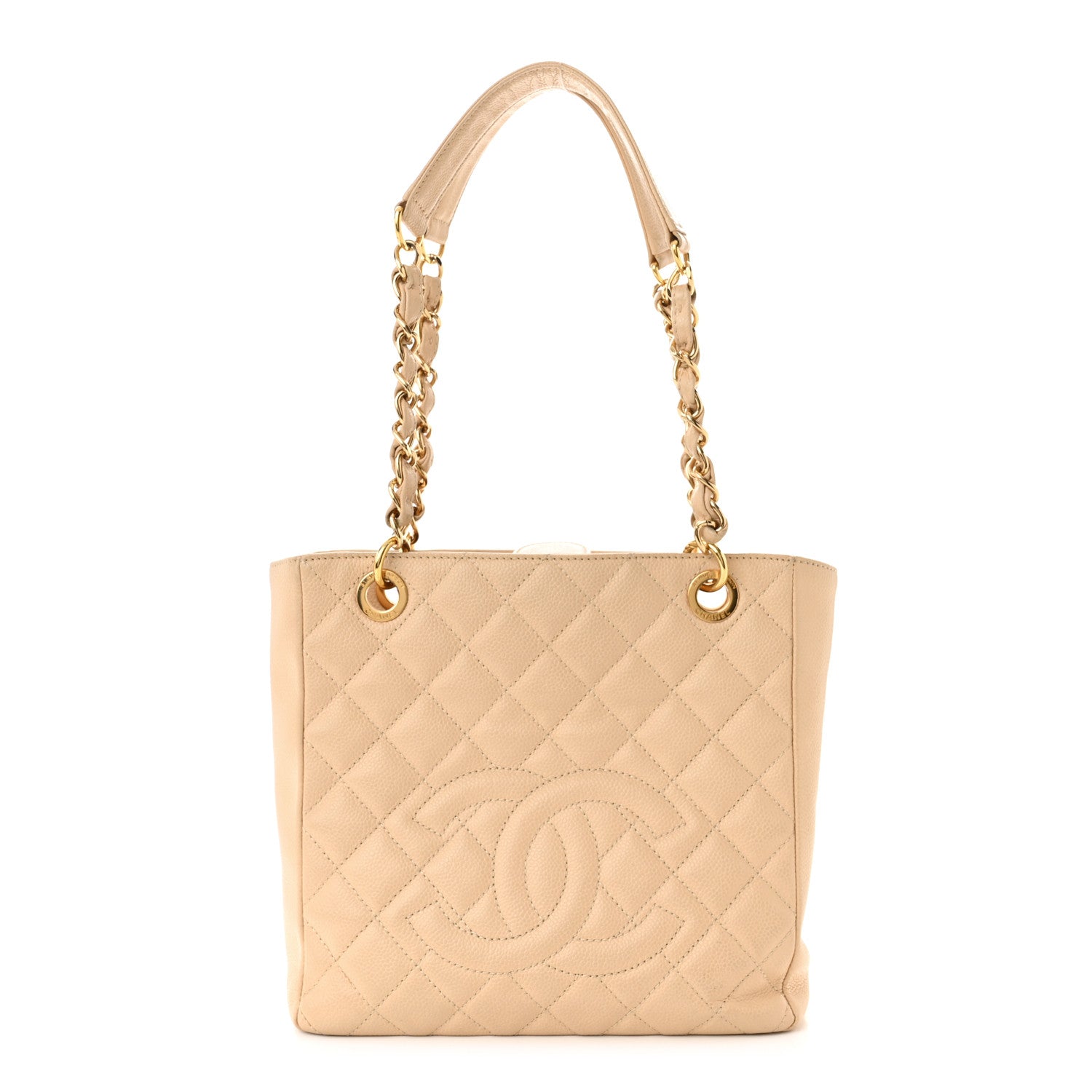Chanel Caviar Quilted Petit Shopping Tote PST Beige Clair 1 of 11