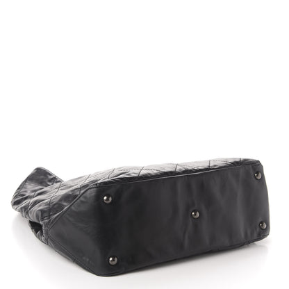 Chanel Aged Calfskin Quilted Coco Supple Hobo Black 4 of 10