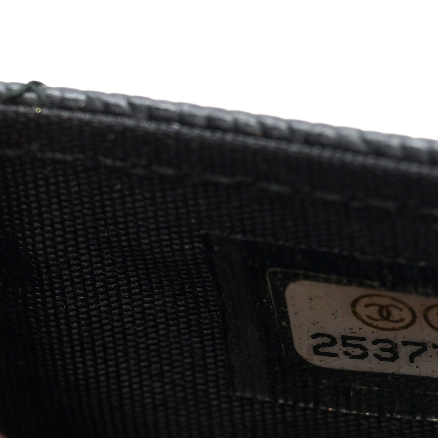 Caviar Quilted Boy Flap Card Holder Black