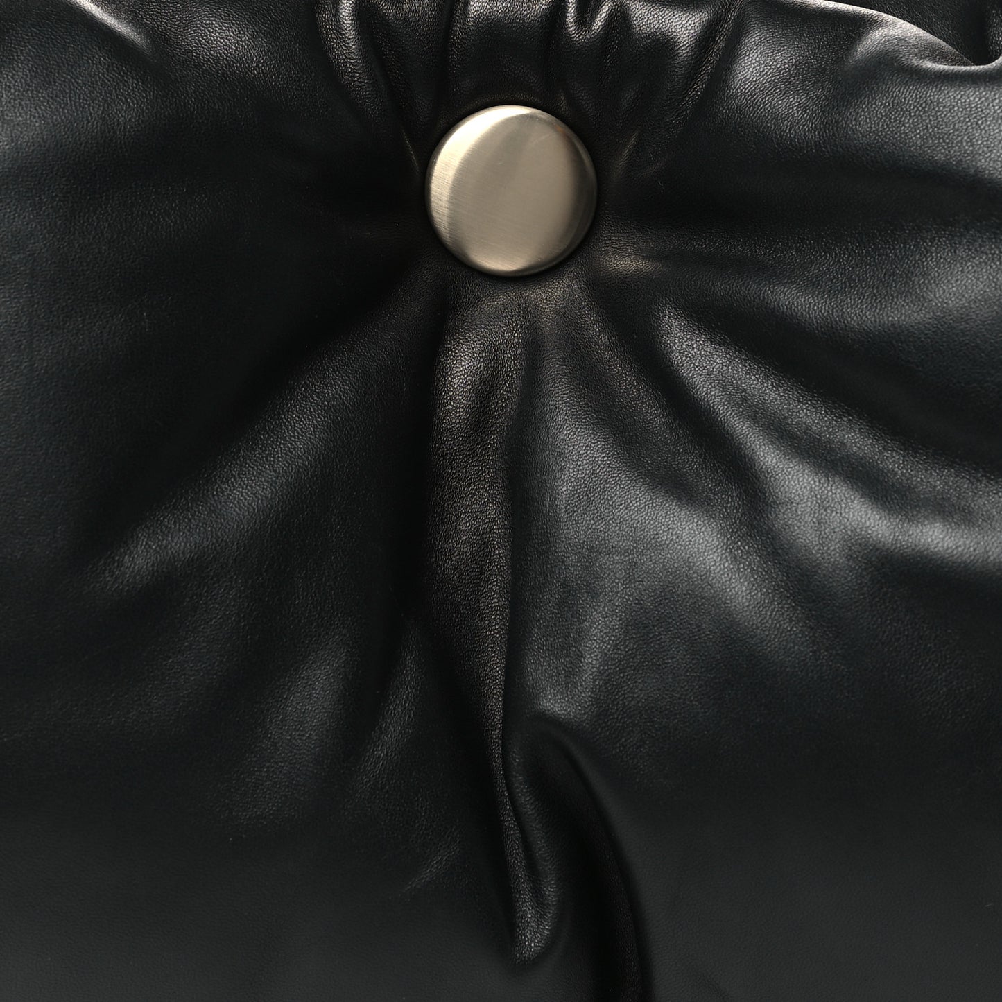 Lambskin Puffy Tobo Chain Shoulder Bag Black