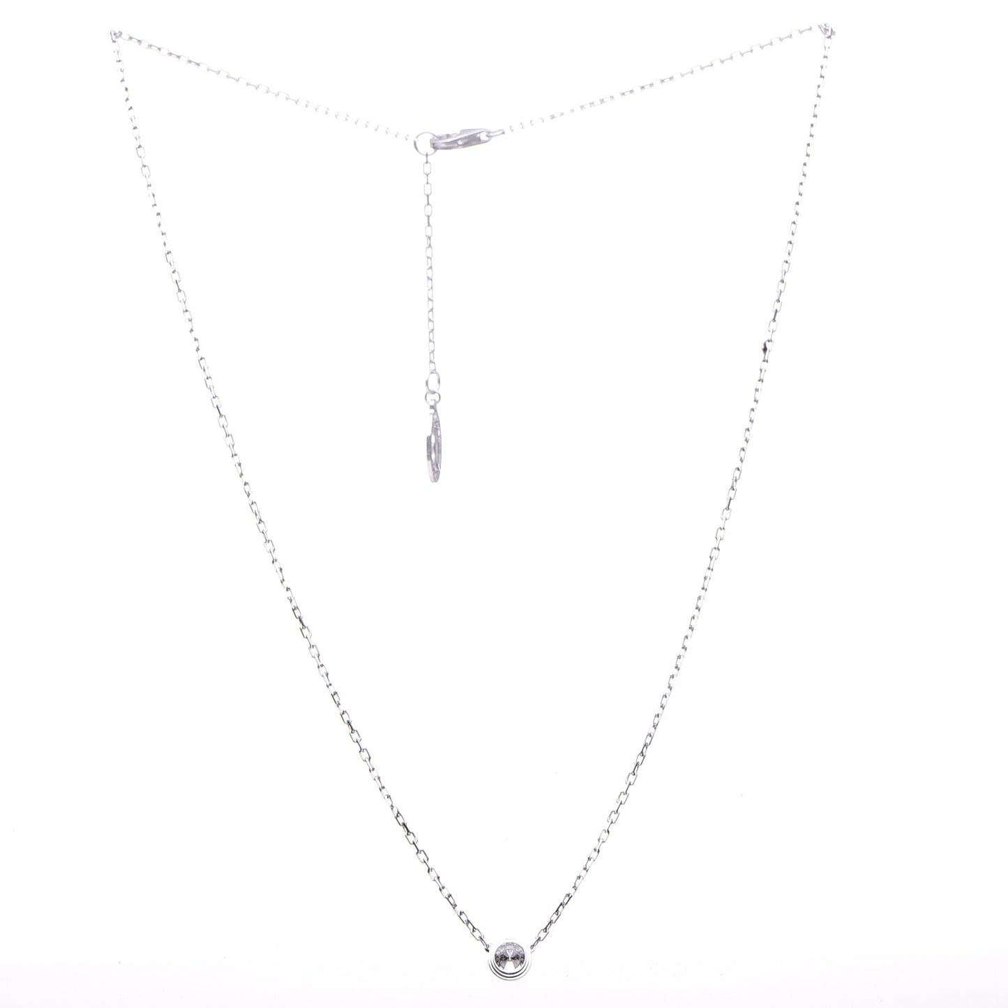 18K White Gold Diamond LM D'Amour Pendant Necklace