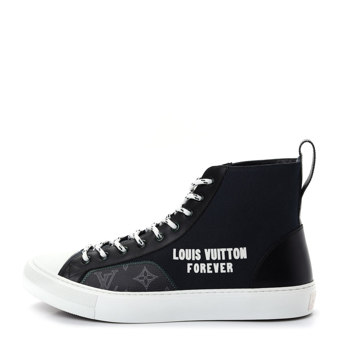 Canvas LV Forever Mens Tattoo Sneaker Boots 9.5 Black