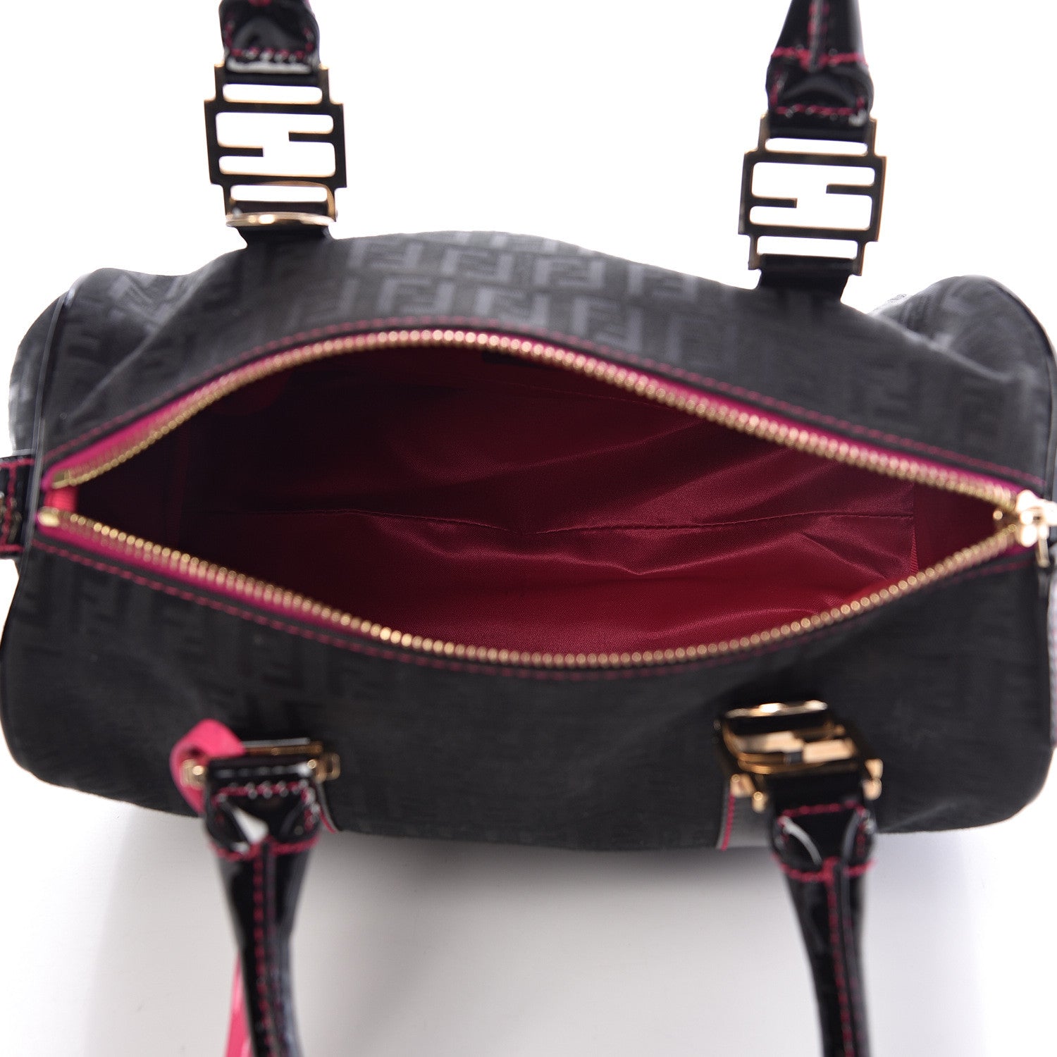 Fendi Zucchino Forever Boston Black Pink 5 of 11