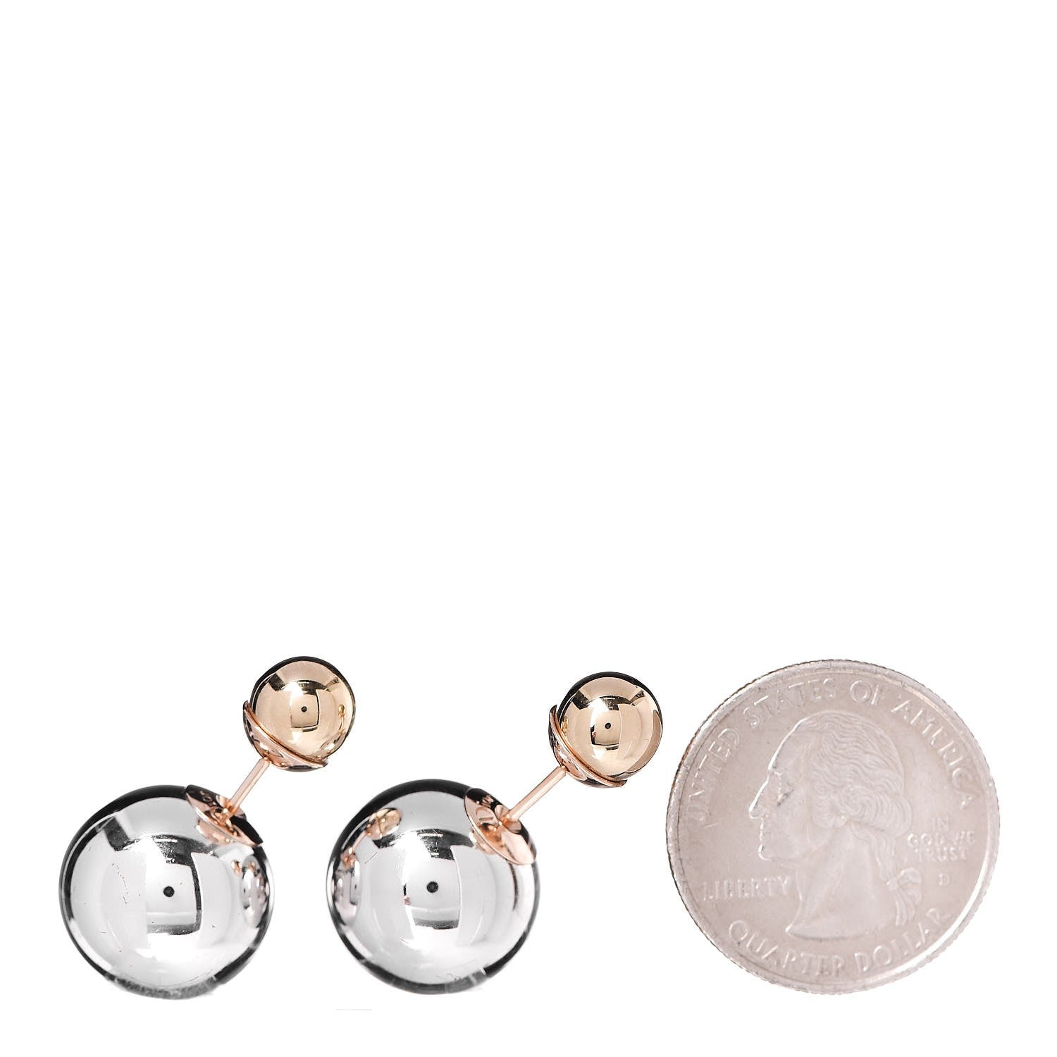 Christian Dior Mise En Dior Tribal Earrings Silver Gold 2 of 5