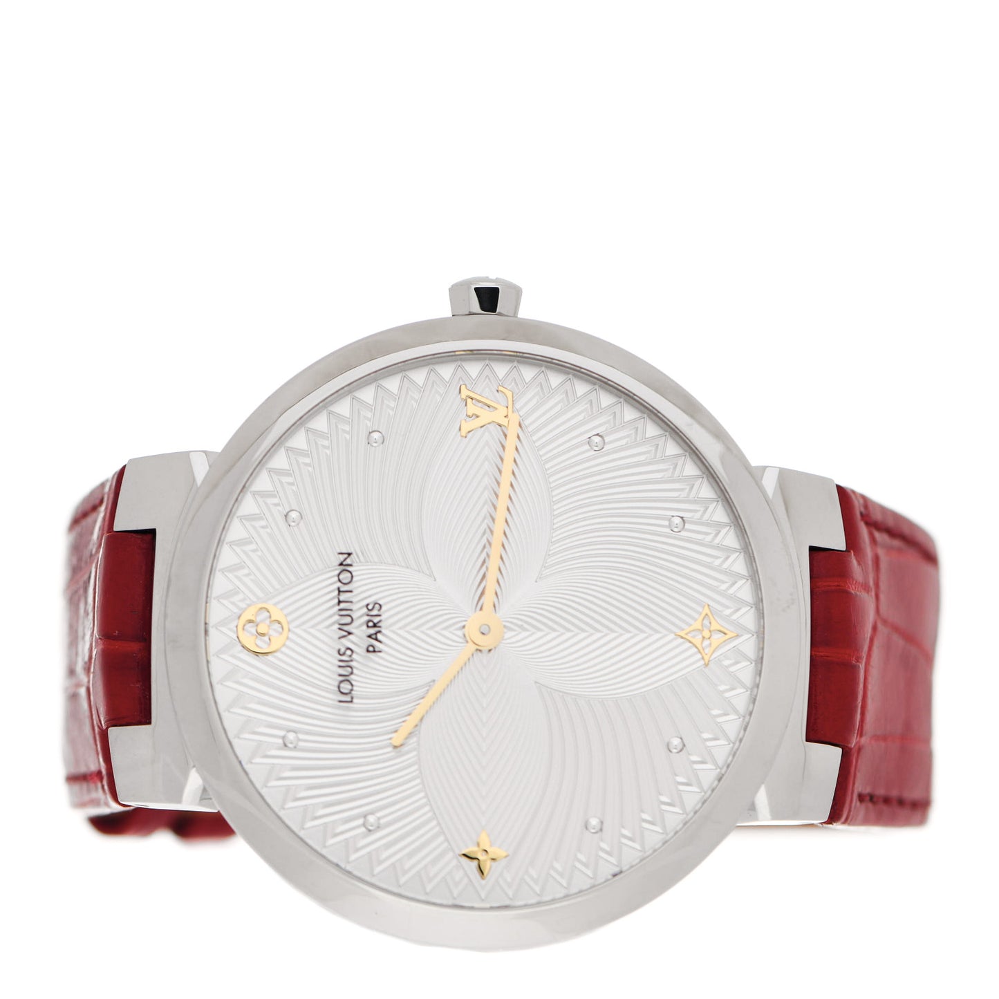 Stainless Steel Alligator 39mm Tambour Slim Quartz Watch