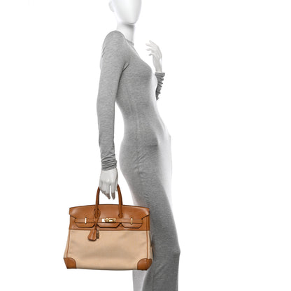 Hermes Toile Barenia Birkin 35 2 of 14