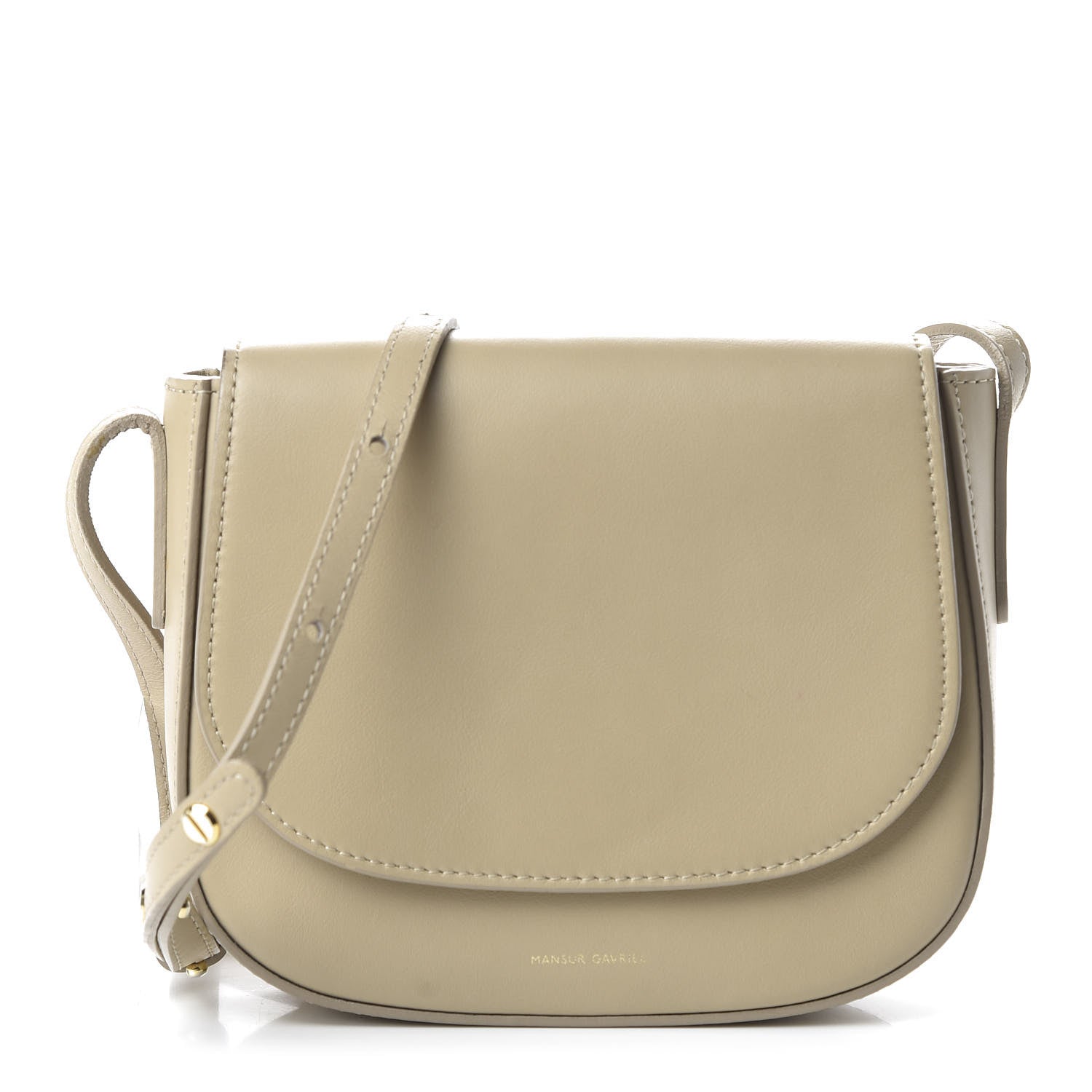 Mansur Gavriel Calfskin Mini Flap Crossbody Bag Creme 1 of 9