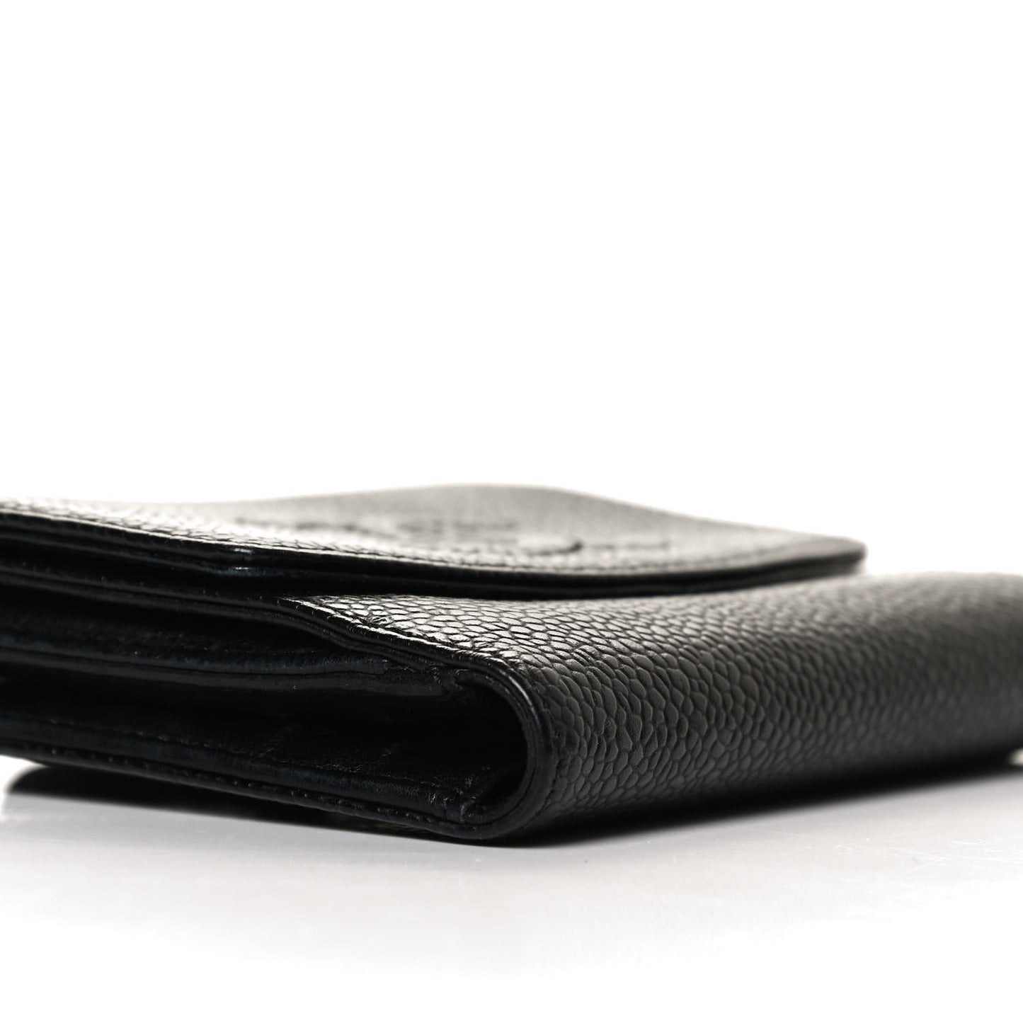 Caviar Timeless CC Compact French Wallet Black