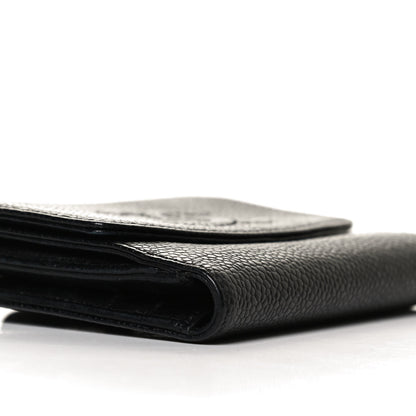 Chanel Caviar Timeless CC Compact French Wallet Black 6 of 13