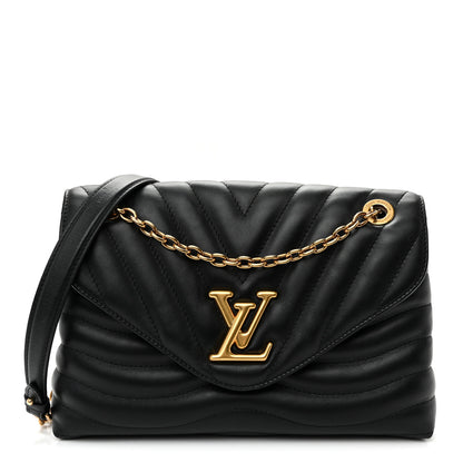 Louis Vuitton Calfskin LV New Wave Chain Bag GM Black 1 of 9