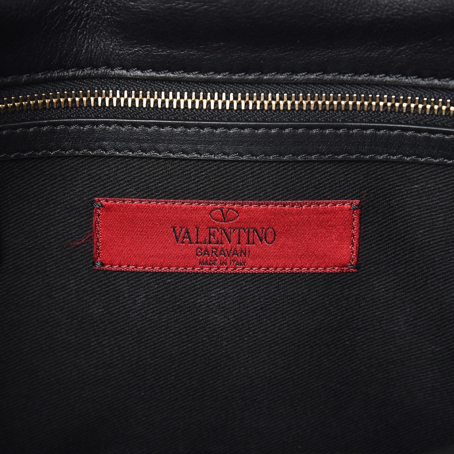 Vitello Medium Glam Lock Rockstud Flap Black