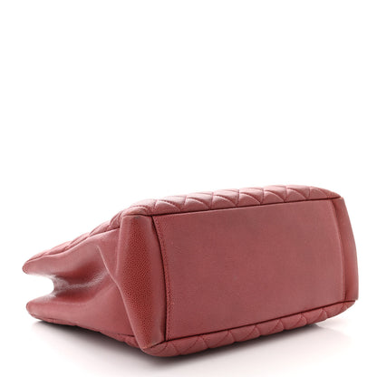 Chanel Caviar Quilted Grand Shopping Tote GST Red 4 of 14