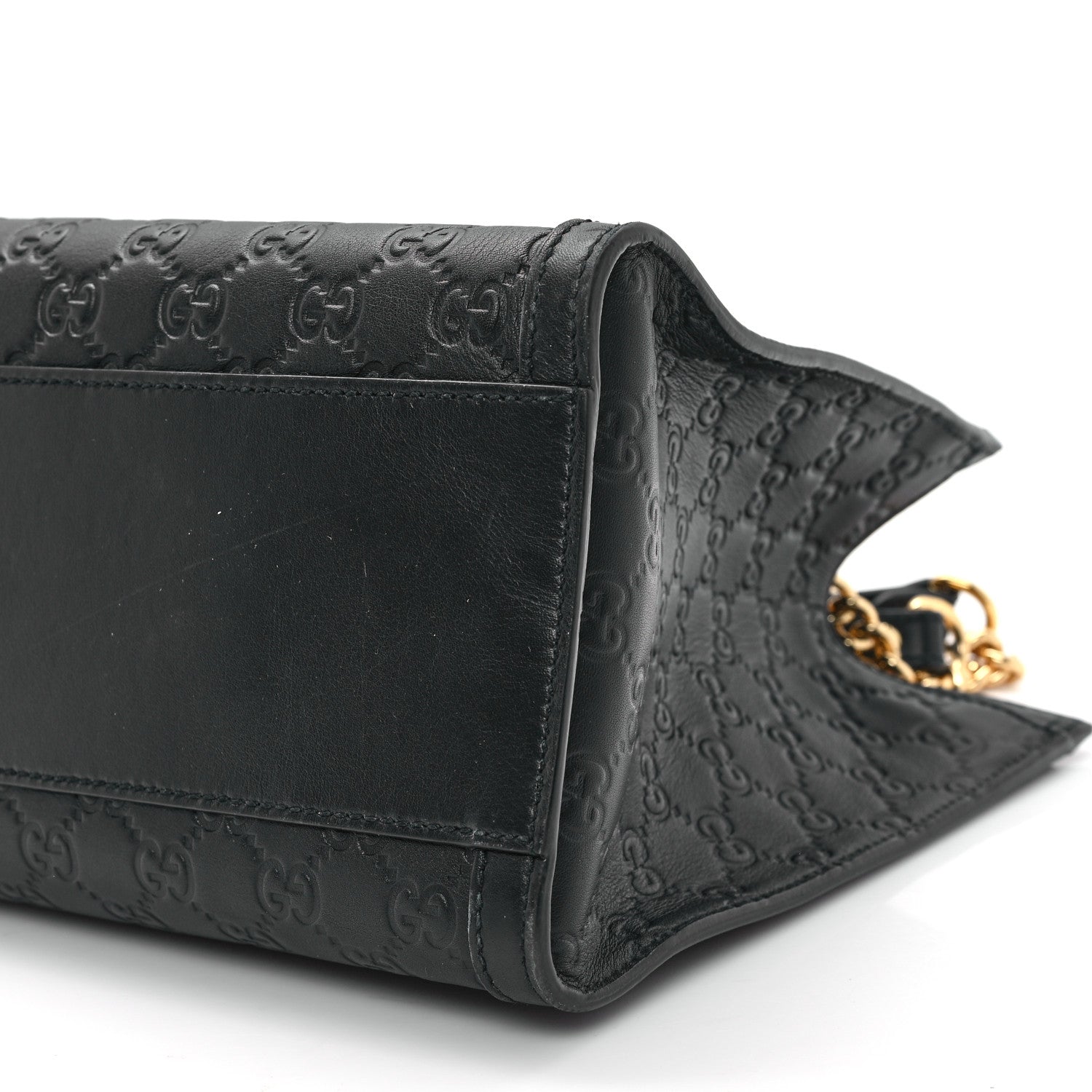 Gucci Guccissima Medium Padlock Tote Black 10 of 11