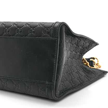 Gucci Guccissima Medium Padlock Tote Black 10 of 11