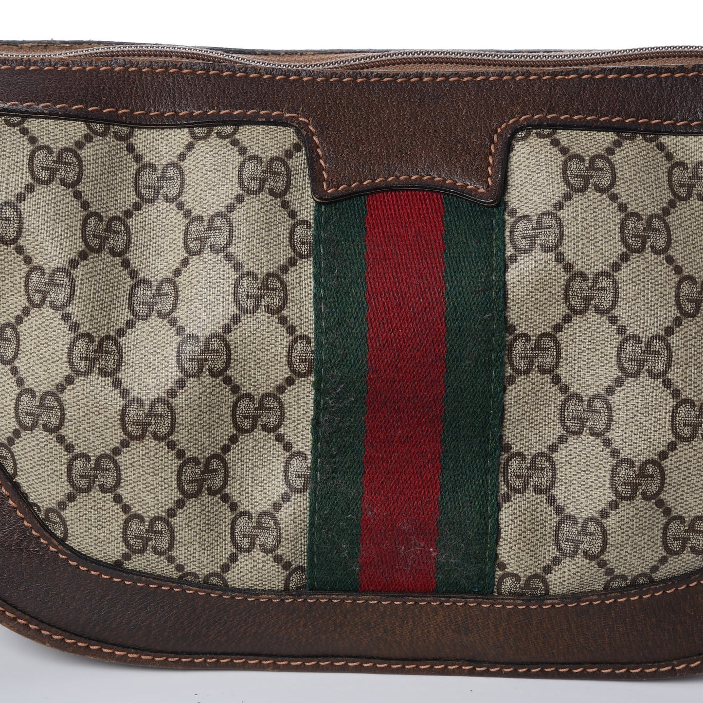 Monogram Web Shoulder Bag Dark Brown