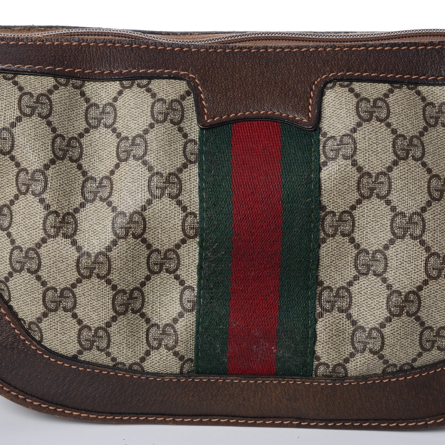 Gucci Monogram Web Shoulder Bag Dark Brown 23 of 29