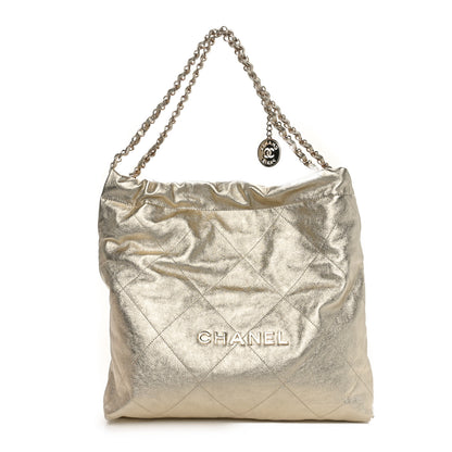 Chanel Metallic Calfskin Quilted Chanel 22 Golden 1 of 11