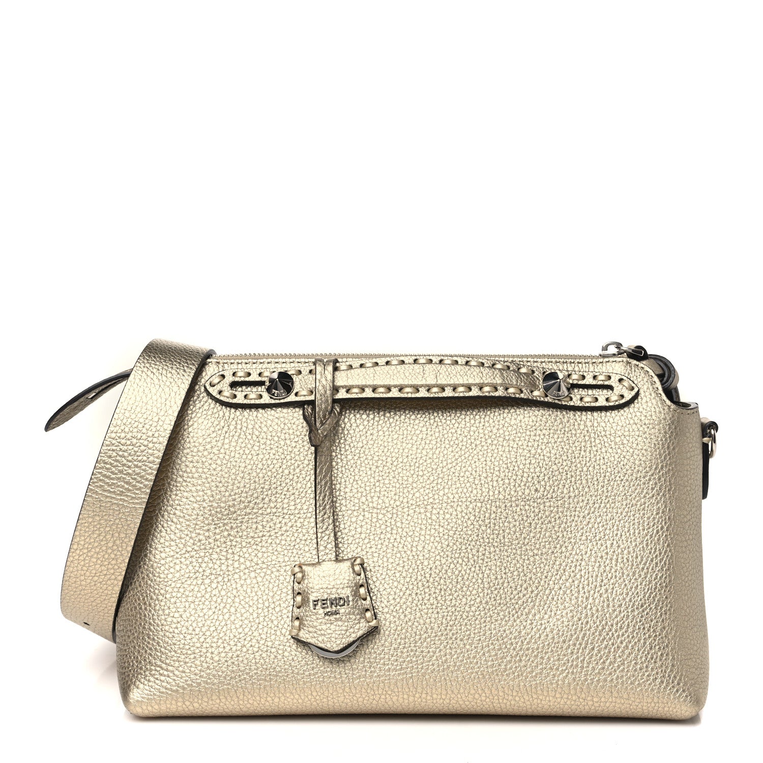 Fendi Cuoio Romano Selleria Medium By The Way Boston Bag Gold 1 of 11