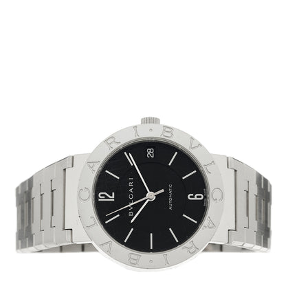 Bulgari Stainless Steel 33mm Automatic Watch Black 2 of 5