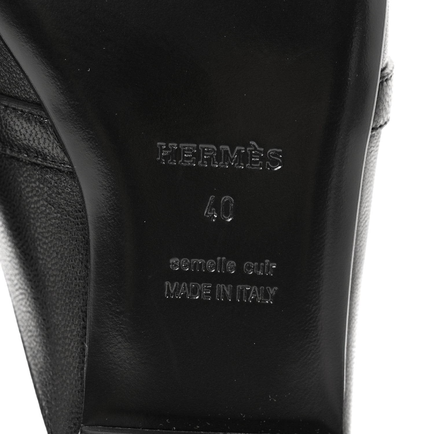 Hermes Goatskin Oz Mules 40 Black 6 of 9