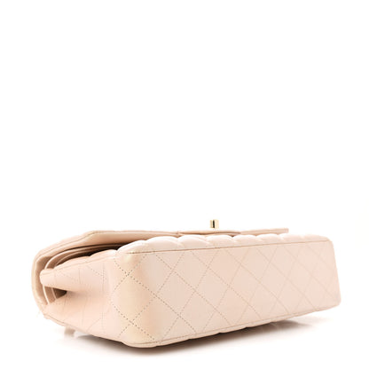 Chanel Iridescent Calfskin Quilted Medium Double Flap Beige 4 of 12
