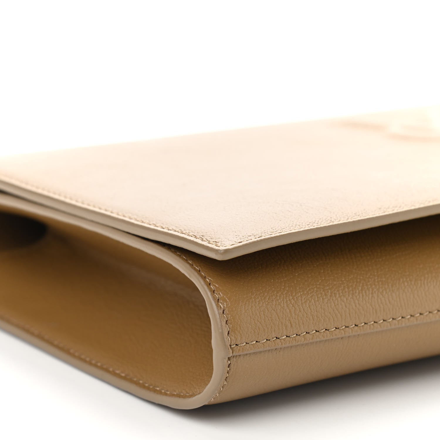 Saint Laurent Calfskin Large Belle De Jour Clutch Beige 7 of 8