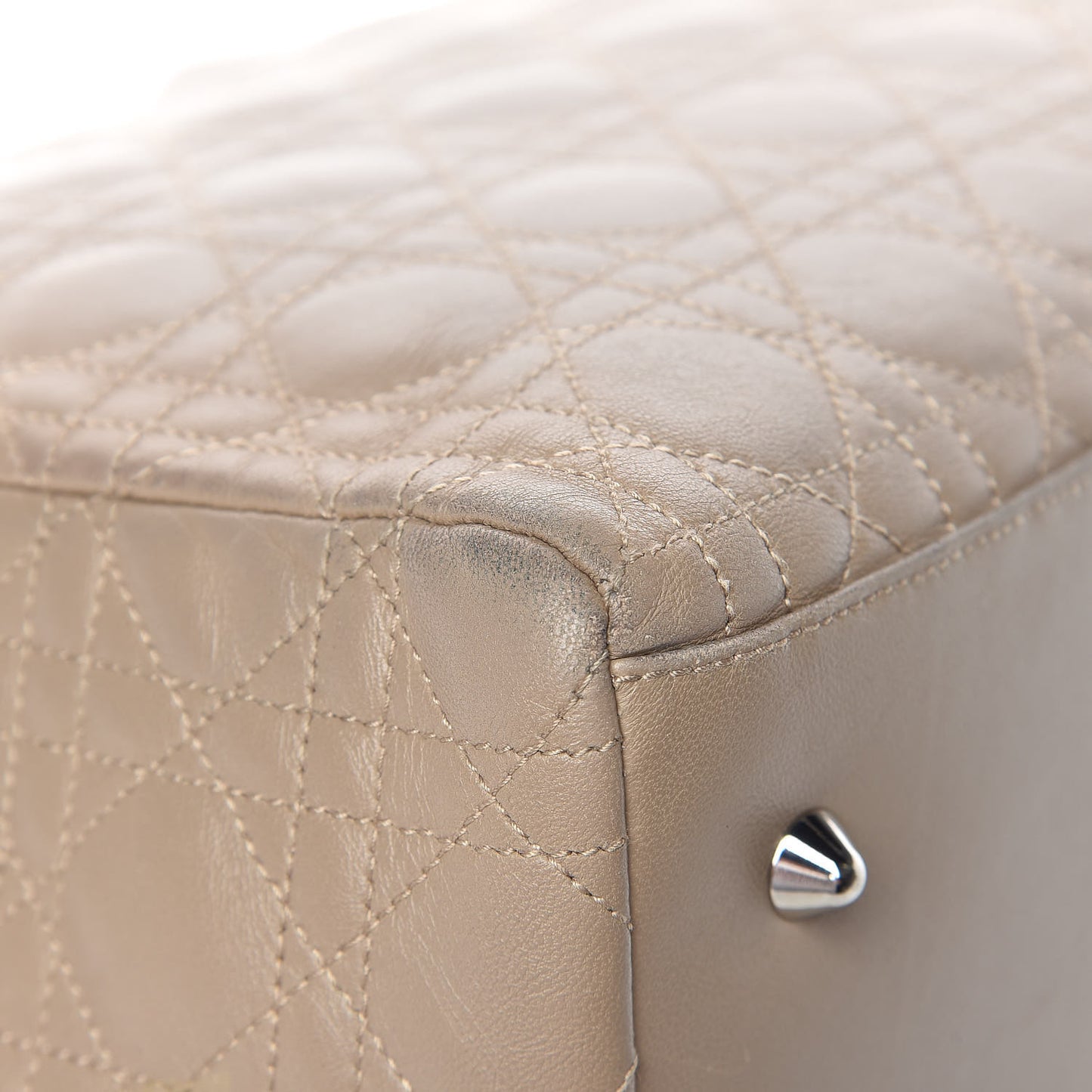 Lambskin Cannage Large Dior Soft Shopping Tote Beige