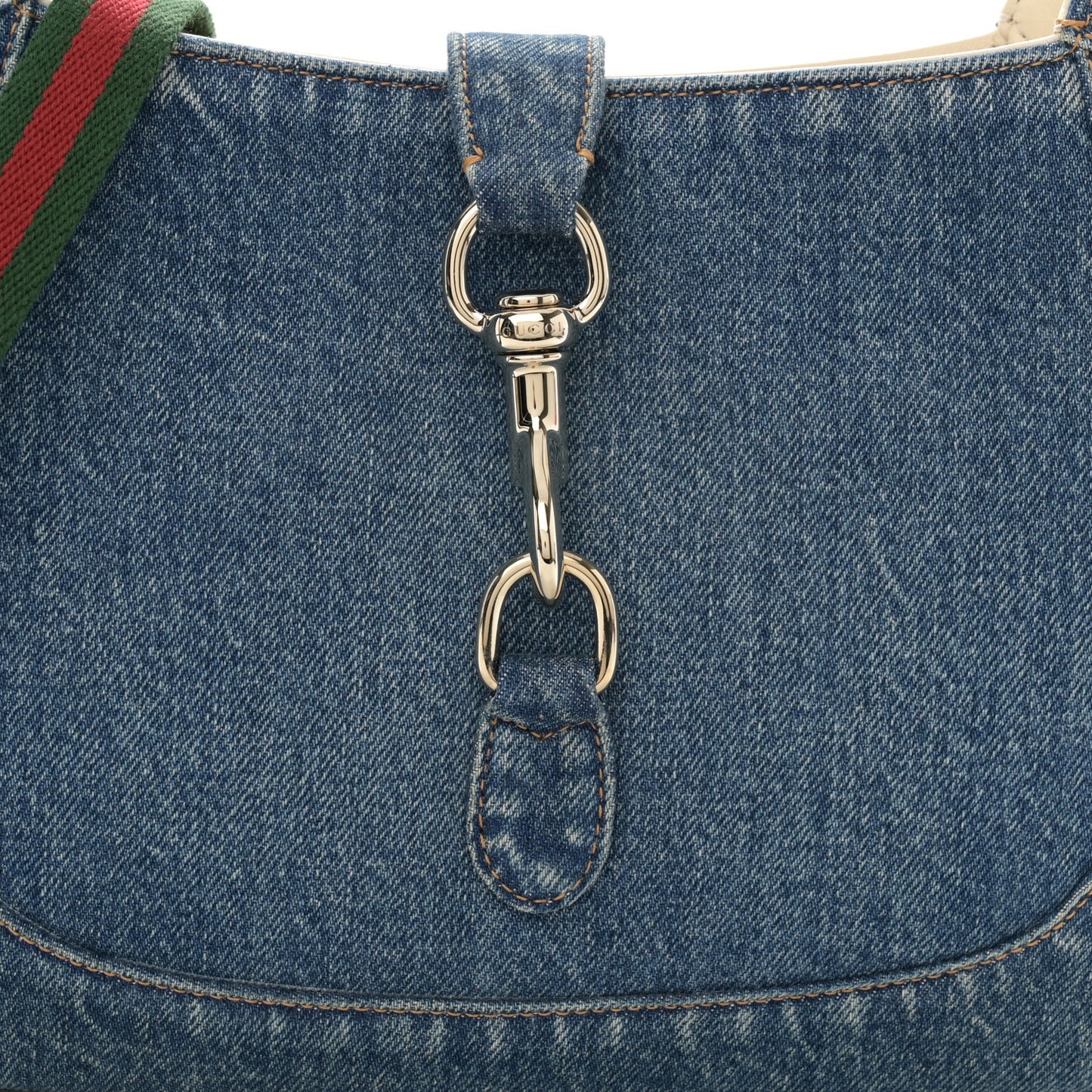 Denim Small Jackie Shoulder Bag Blue Denim