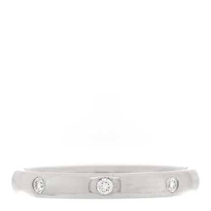 Van Cleef & Arpels Platinum Diamond Tendrement Etoiles Wedding Band Ring 48 4.5 1 of 4