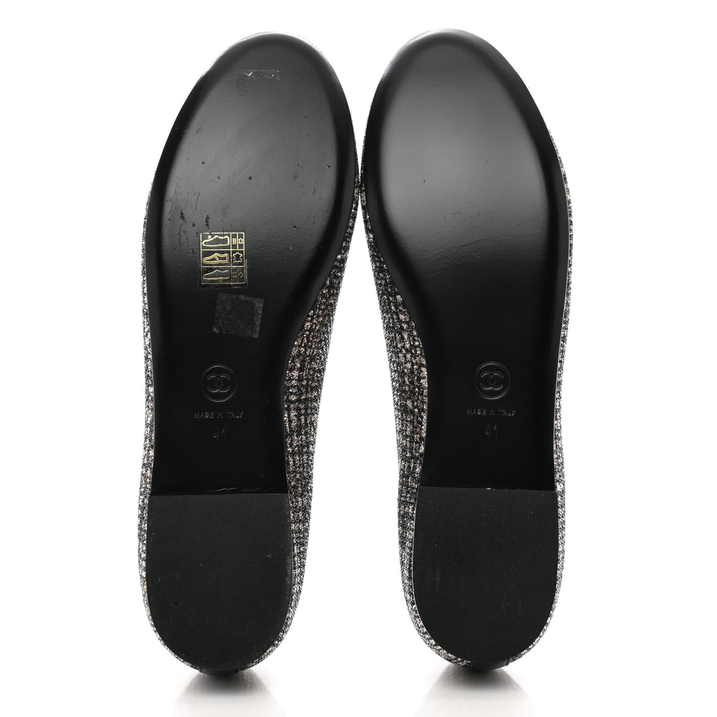 Fantasy Fabric Grosgrain CC Mocassin Loafers 41 Pink Black