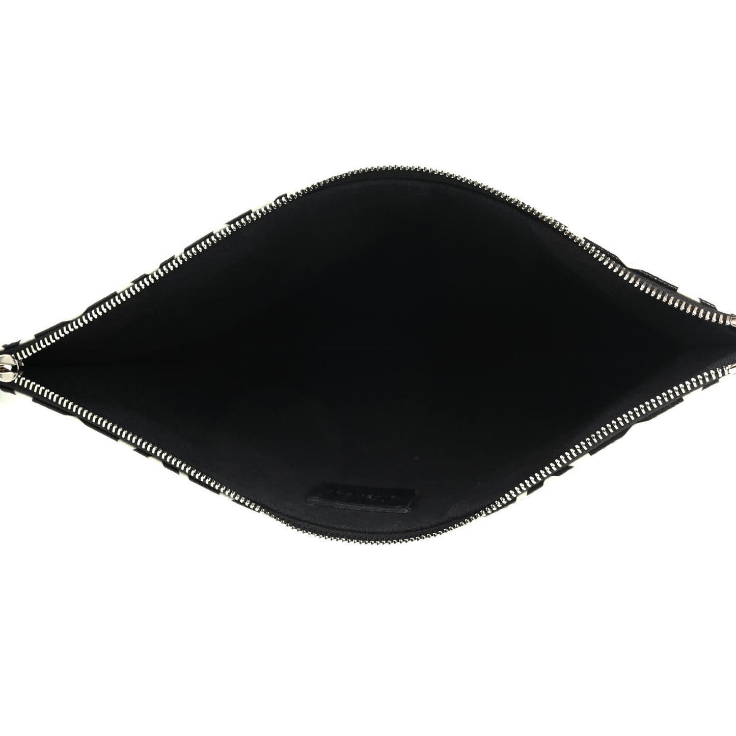 Calfskin Power of Love Print Medium Pouch Black