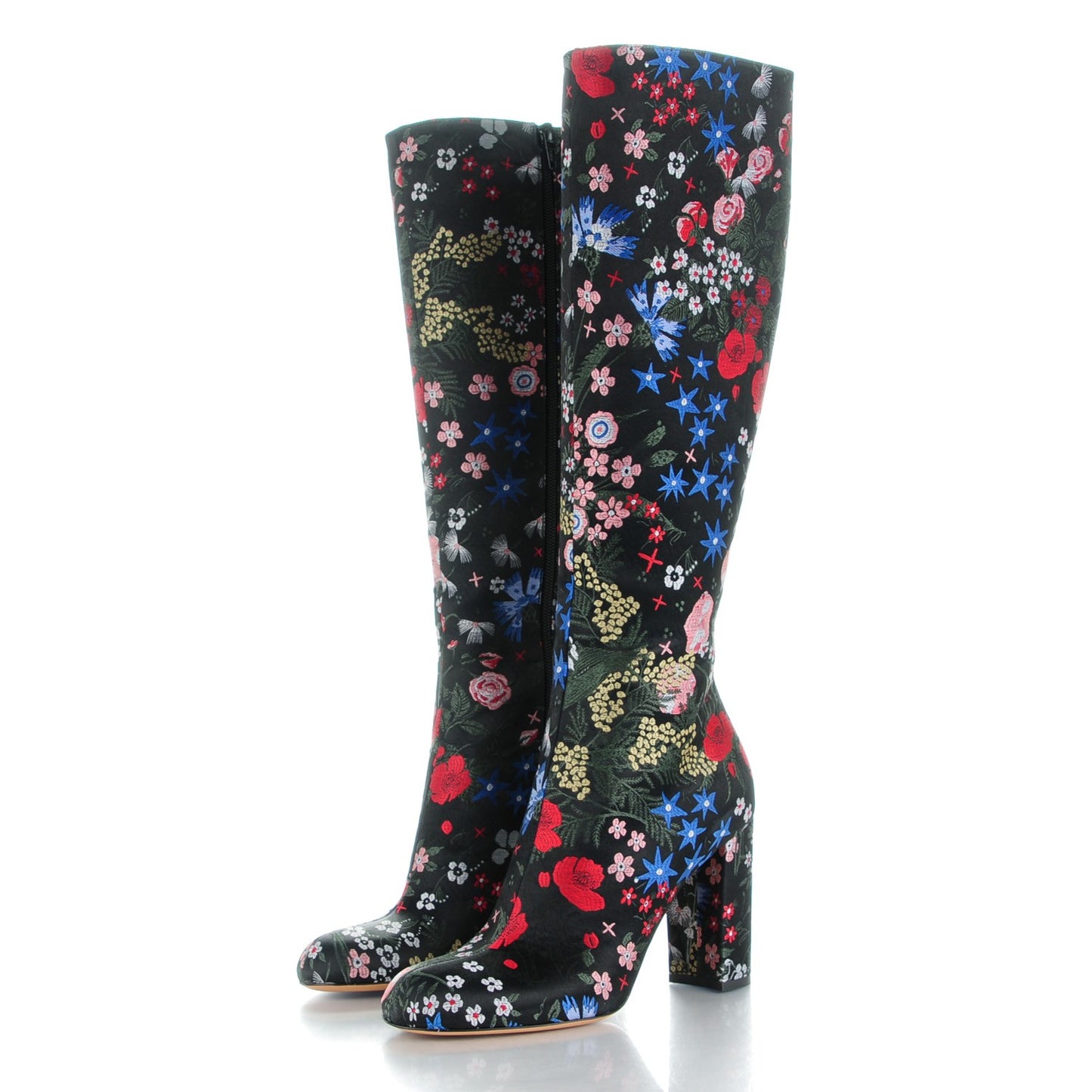 Brocade Camugarden Embroidered Knee Boots Nero Black 38