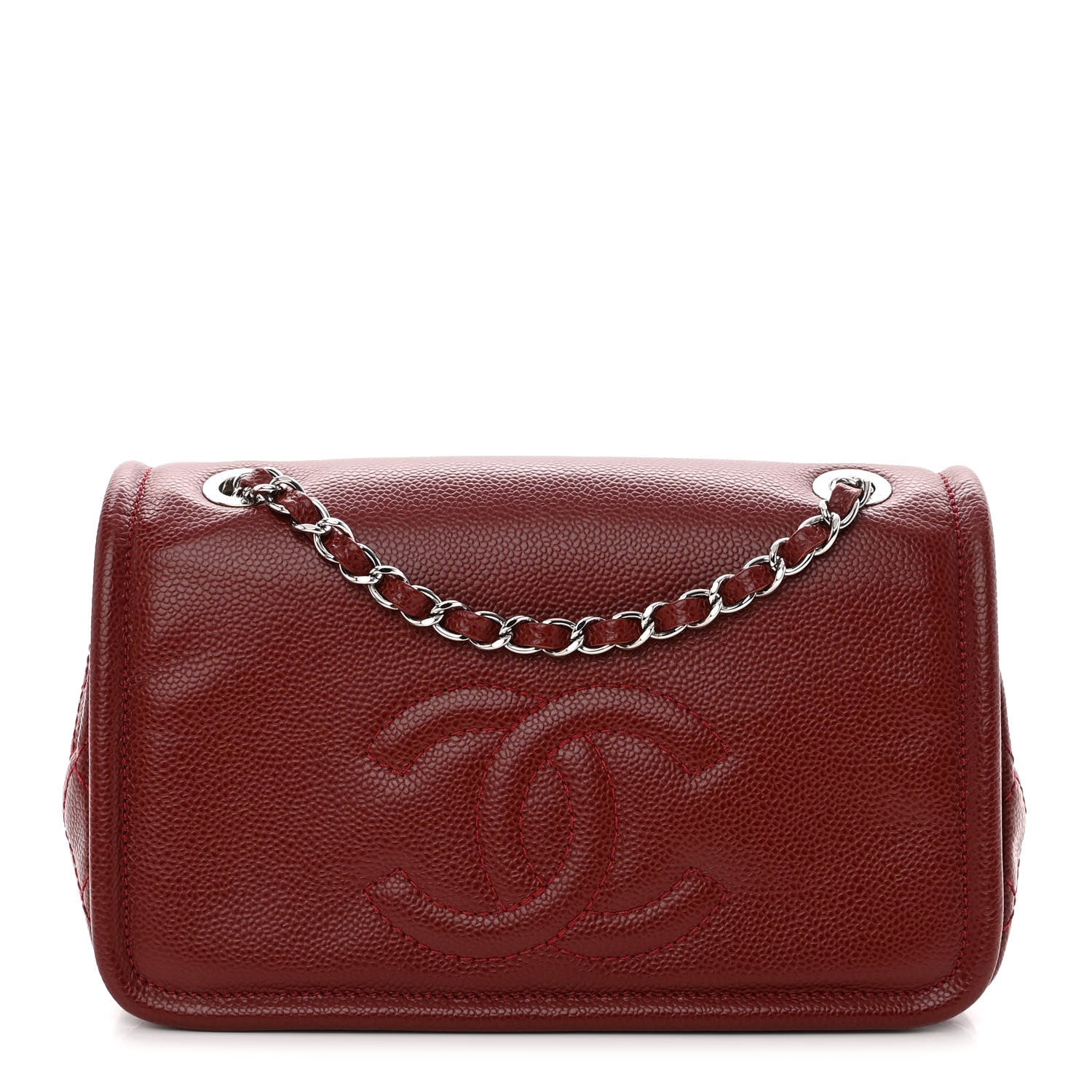 Chanel Caviar Medium Timeless CC Flap Dark Red 1 of 13