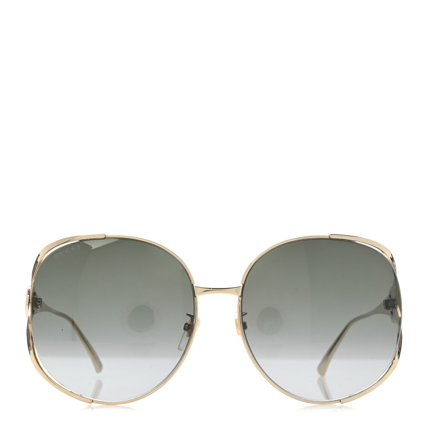 Metal Oversized Round Frame GG0225S Sunglasses Gold