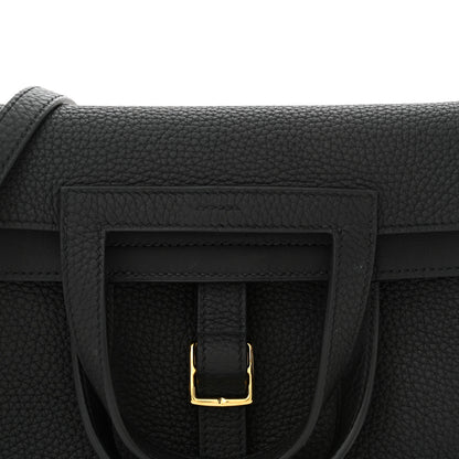Hermes Taurillon Clemence Halzan 25 Black 8 of 11