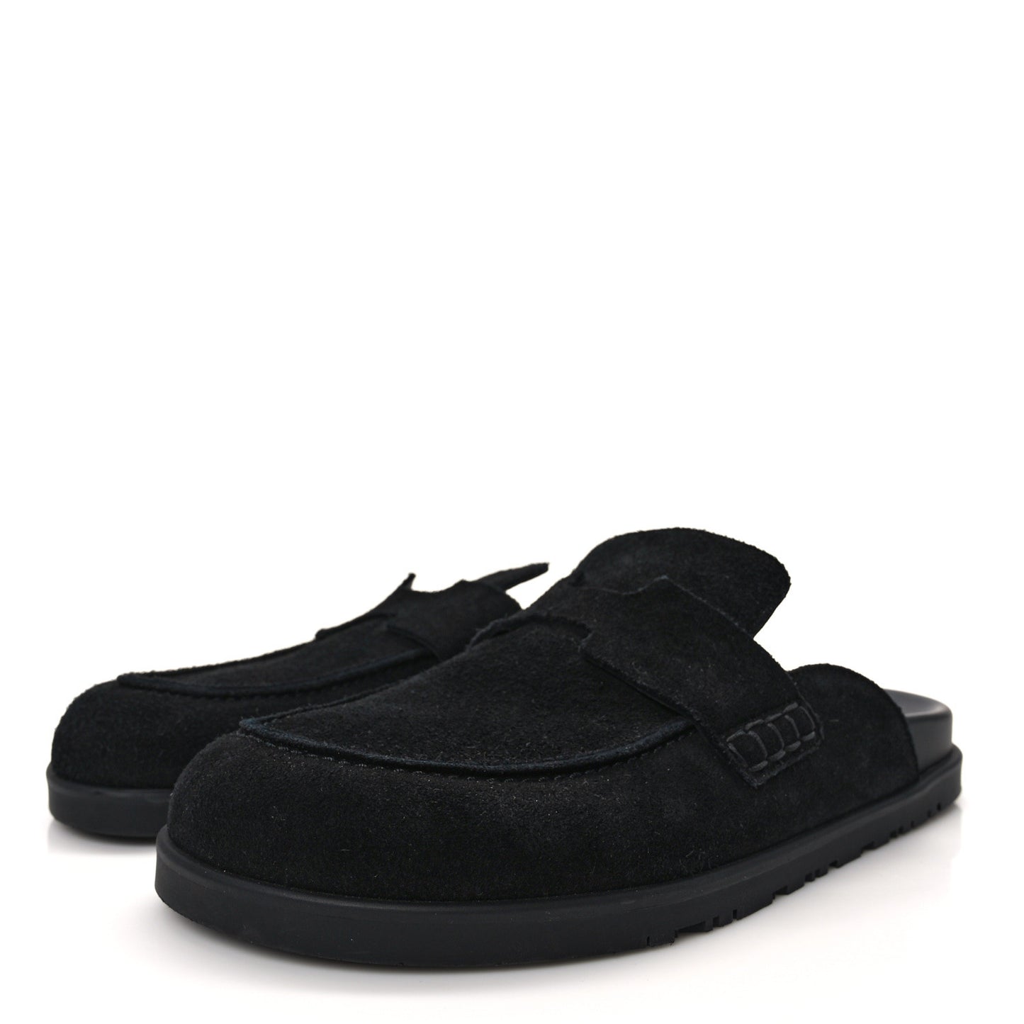 Suede Calfskin Go Mules 40 Black