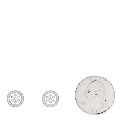 Tiffany Platinum Diamond .30ct Circle Stud Earrings 2 of 4