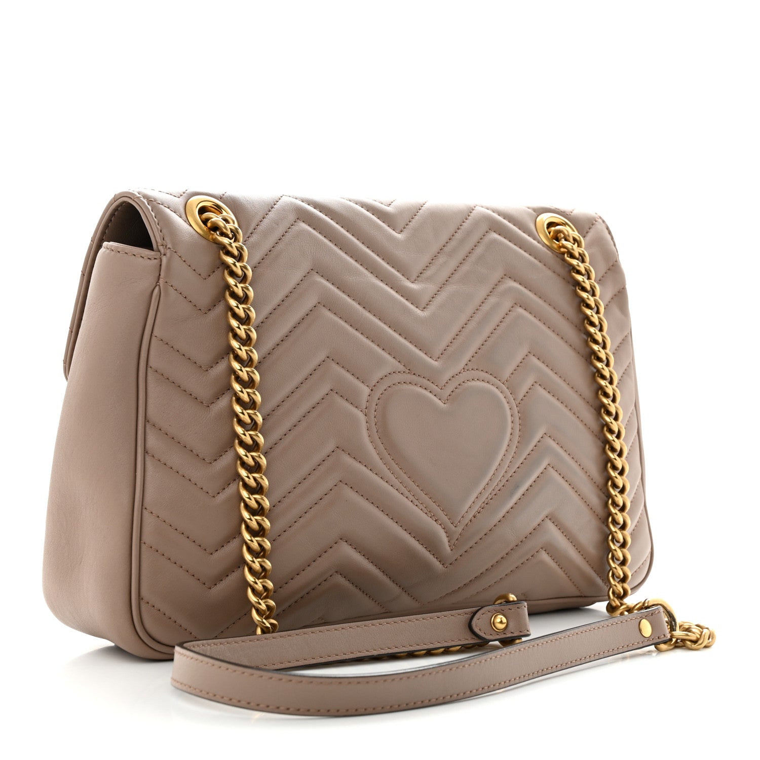 Gucci Calfskin Matelasse Medium GG Marmont Shoulder Bag Porcelain Rose 3 of 17