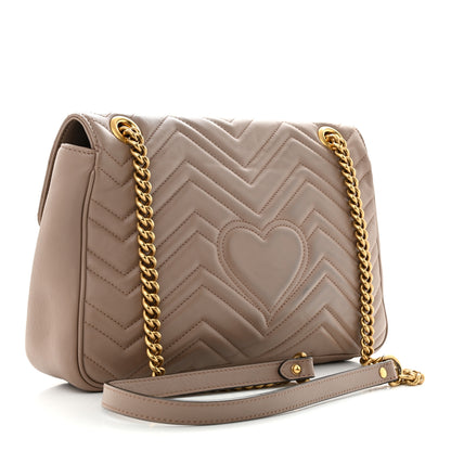 Gucci Calfskin Matelasse Medium GG Marmont Shoulder Bag Porcelain Rose 3 of 17