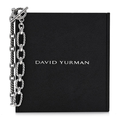 David Yurman Sterling Silver Blue Sapphire 9.5mm Cushion Link Bracelet 4 of 4