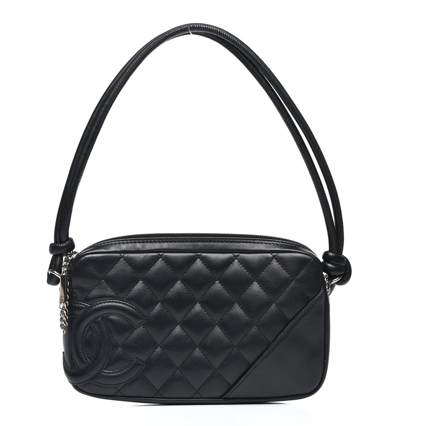 Calfskin Quilted Cambon Pochette Black